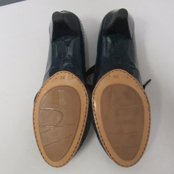 Georgina Goodman Leather Front Knot Kitten Heel Sandals Made in Spain - Picture 6 of 11